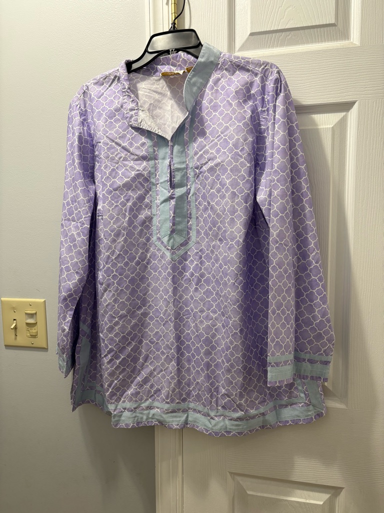 Nicoblu Capri Tunic In Alhambra Sunset Lavender Print — image 3 of 6